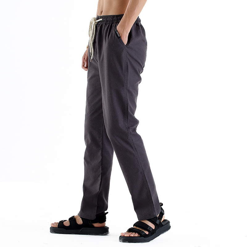 Fashion Casual Cotton And Linen Baggy Pants Men - Image 2