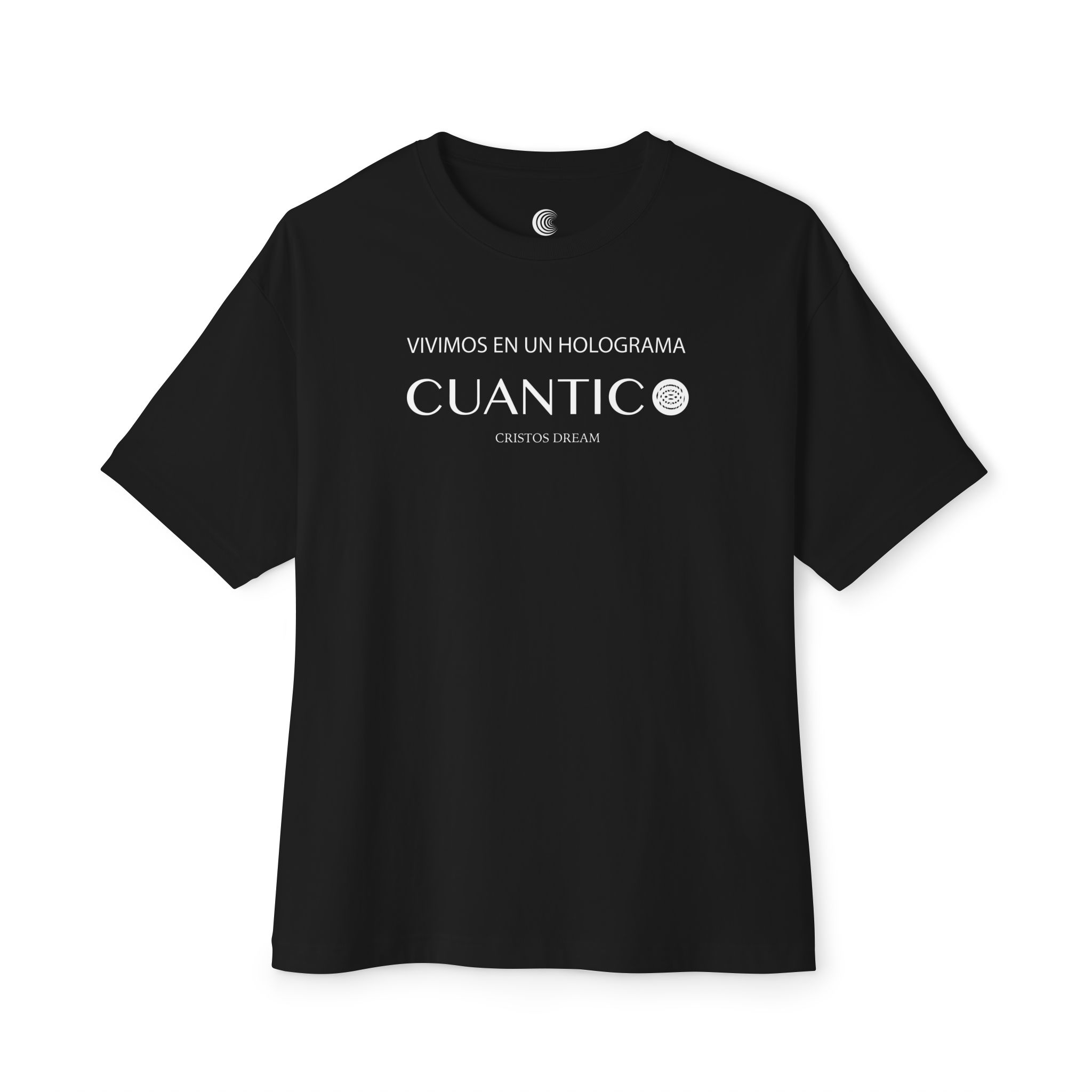 Cuantic Spanish Phrase Tee — "Vivimos en un holograma" Minimal Graphic T‑Shirt - Image 3
