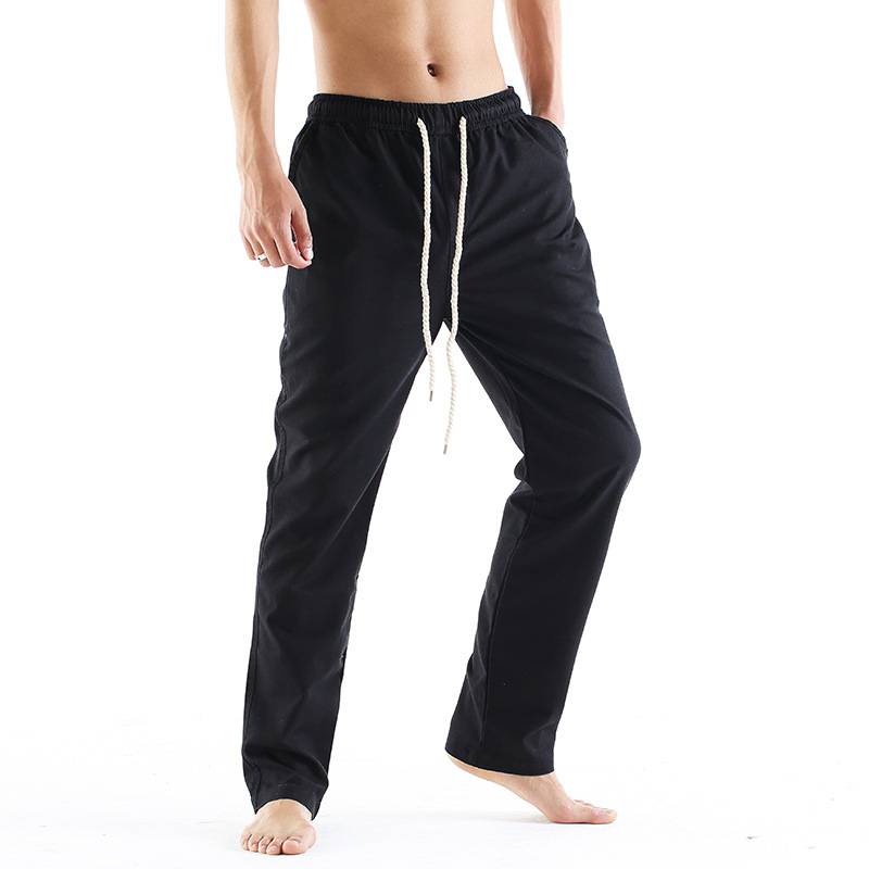 Fashion Casual Cotton And Linen Baggy Pants Men - Image 5