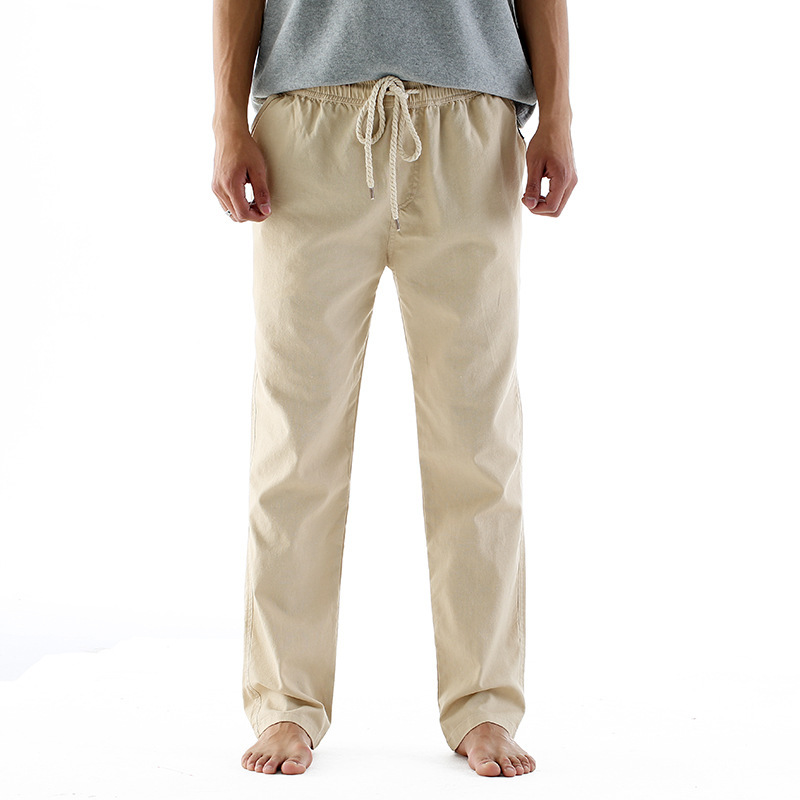 Fashion Casual Cotton And Linen Baggy Pants Men - Image 3